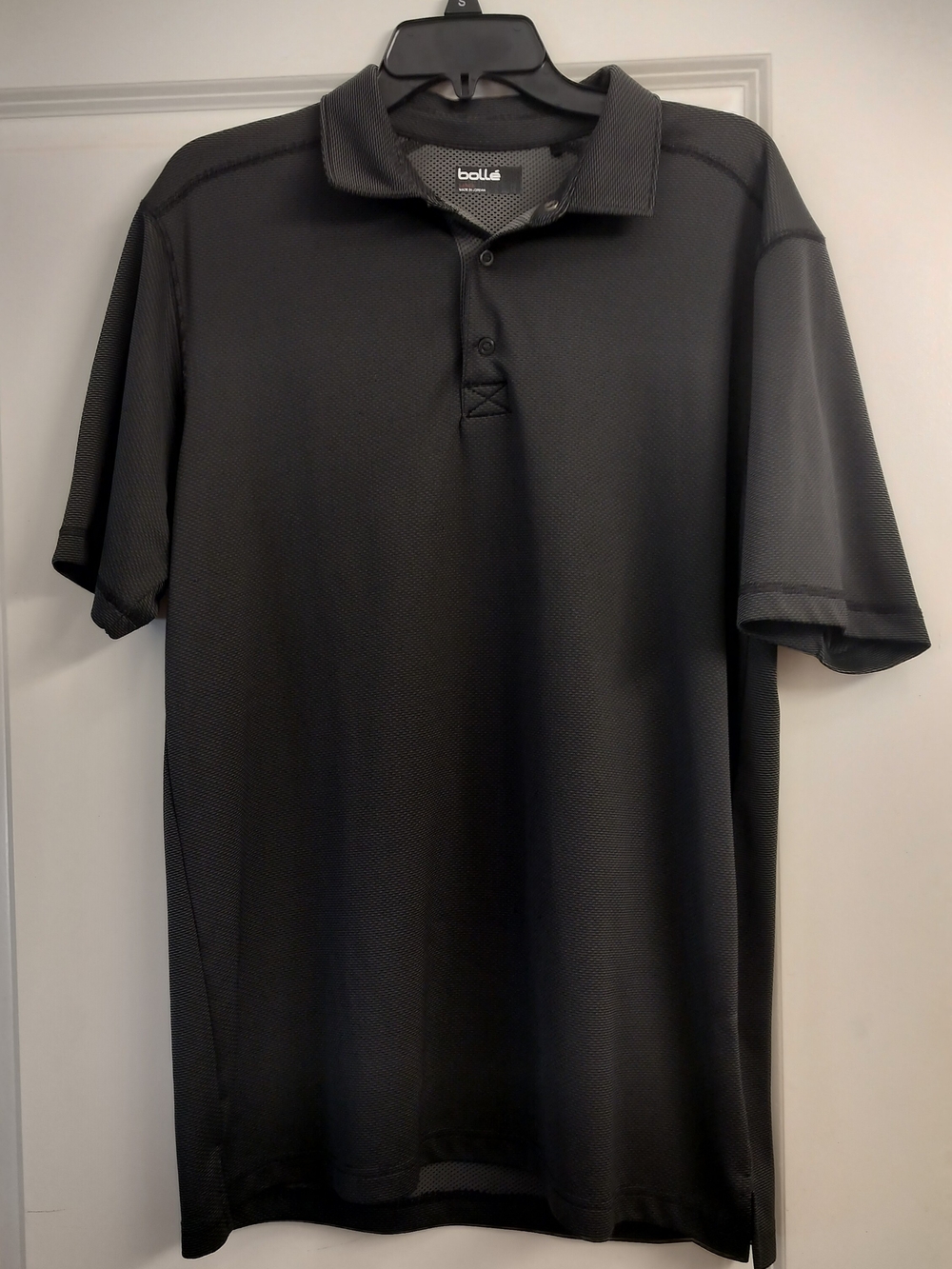 Bollé Men's Performance Golf Polo Shirt - Dark Gray Textured Knit